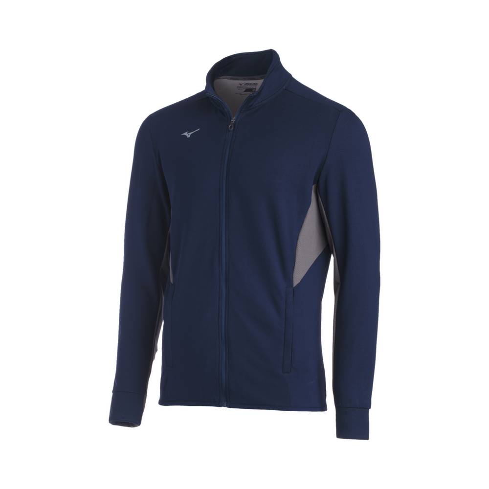 Mizuno Elite Thermal - Erkek Mont - Lacivert/Gri Türkiye (JXWEID-184)